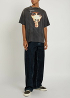 Saint Mxxxxxx 2Pac Printed Cotton T-shirt Black