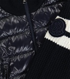 Moncler Enfant - Quilted down and wool-blend cardigan