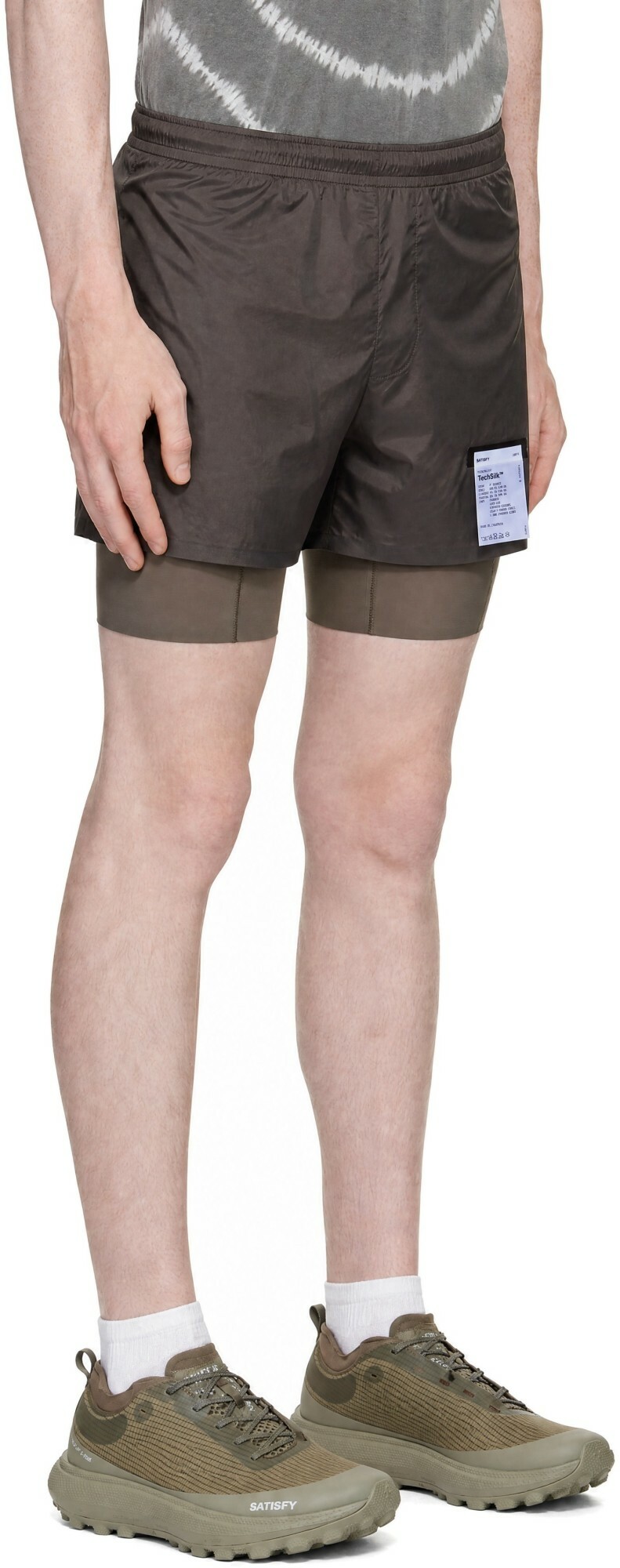 Satisfy Brown TechSilk 8 Running Shorts