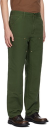 Carhartt Work In Progress Green Double Knee Cargo Pants