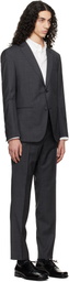 BOSS Gray Two-Piece Slim-Fit Virgin Wool Suit
