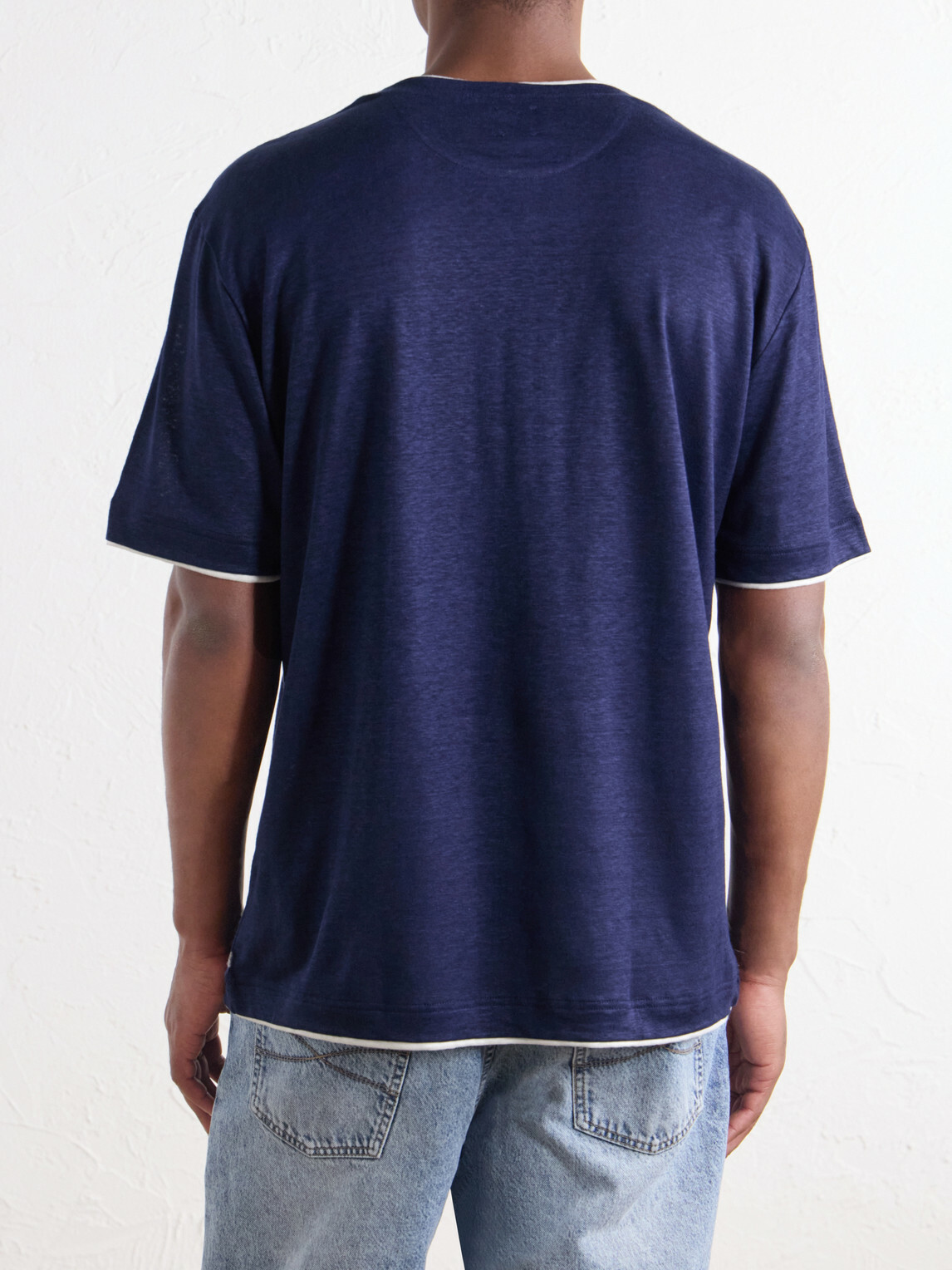 Eleventy - Linen T-Shirt - Blue