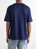 Eleventy - Linen T-Shirt - Blue