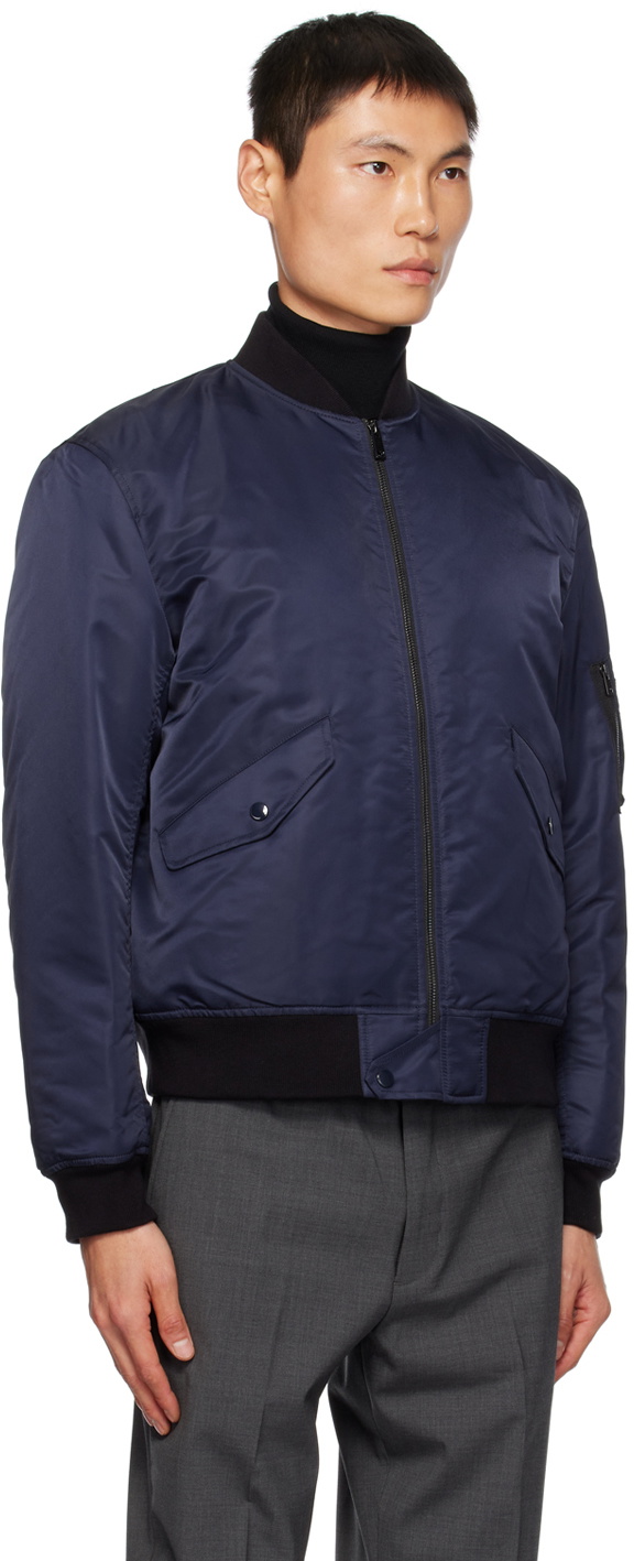 Theory Navy Flight Bomber Jacket