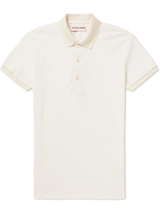 Photo: Orlebar Brown - Cotton-Piqué Polo Shirt - White