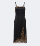 Dorothee Schumacher Lace-trimmed satin slip dress