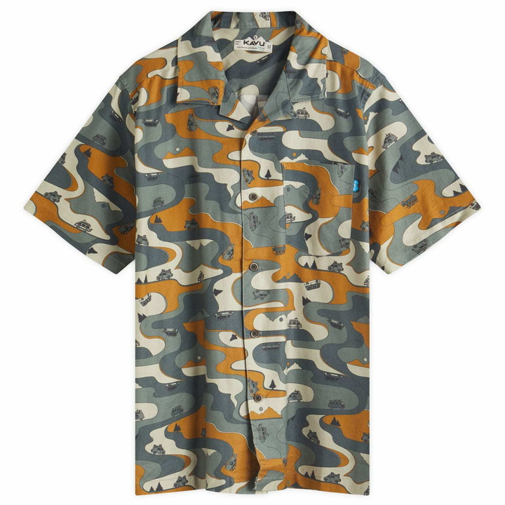 Photo: KAVU Men's Bainbridge Camp Collar Vacation Shirt in Dream Van Glen