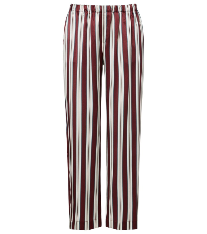 Photo: Asceno Rosa striped silk satin pajama pants