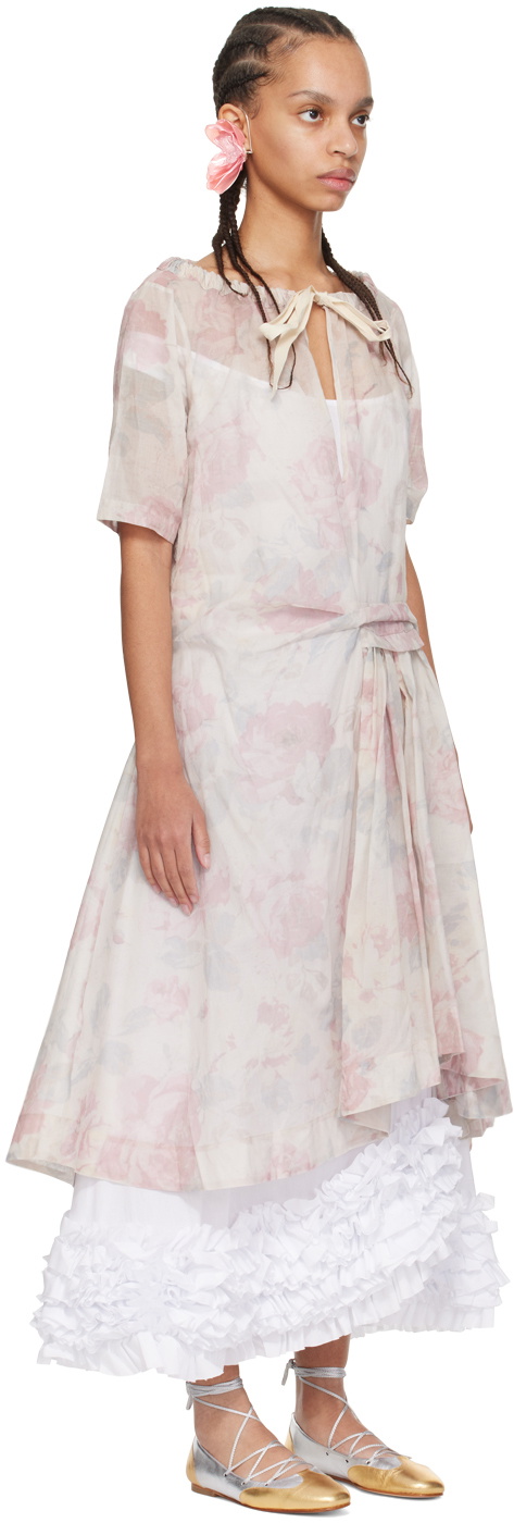 Molly Goddard Pink Tia Midi Dress