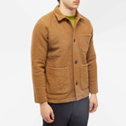 Universal Works Men's Wool Fleece Field Jacket in Taupe