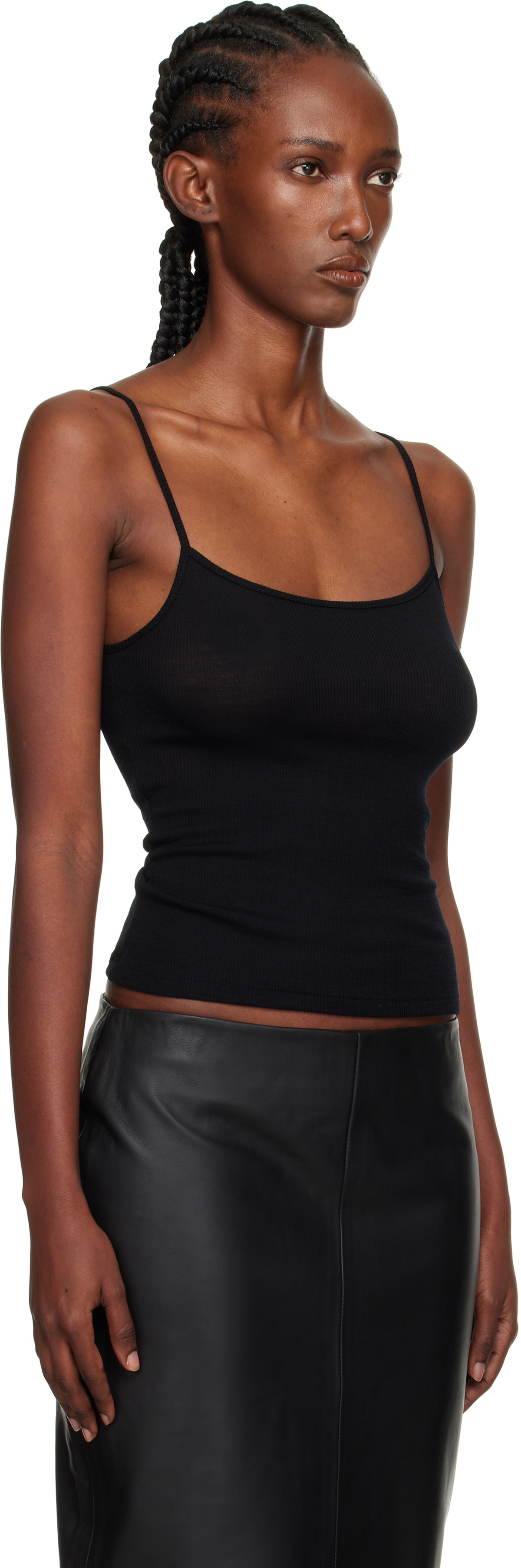 St. Agni Black Wool Baby Camisole
