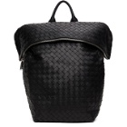 Bottega Veneta Black Nappa Intrecciato Medium Backpack