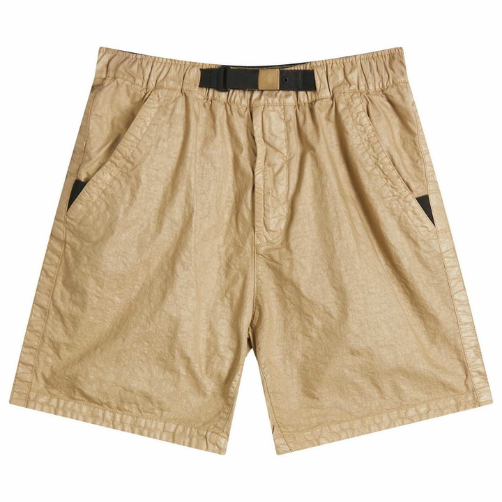 Photo: Stone Island Men's Organic Nylon Panama-TC Shorts in Biscuit
