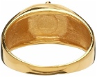 Ernest W. Baker SSENSE Exclusive Gold & Navy Stone Ring