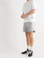 REIGNING CHAMP - Everlast Wide-Leg Striped Loopback Cotton-Blend Jersey Shorts - Gray - L