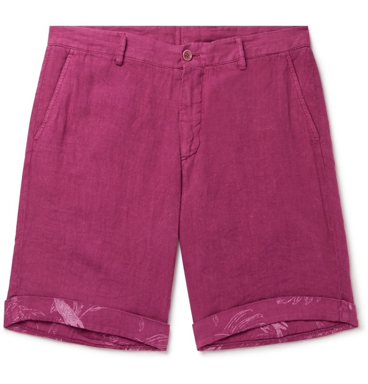 Photo: Etro - Linen Shorts - Pink