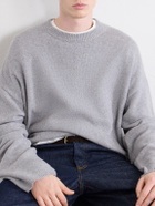The Elder Statesman - Dume Brushed-Cashmere Sweater - Gray
