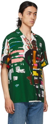 WACKO MARIA Green Jean-Michel Basquiat Edition 'Guilty Parties' Short Sleeve Shirt