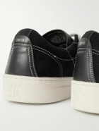Omni - Dellow Leather-Trimmed Suede Sneakers - Black