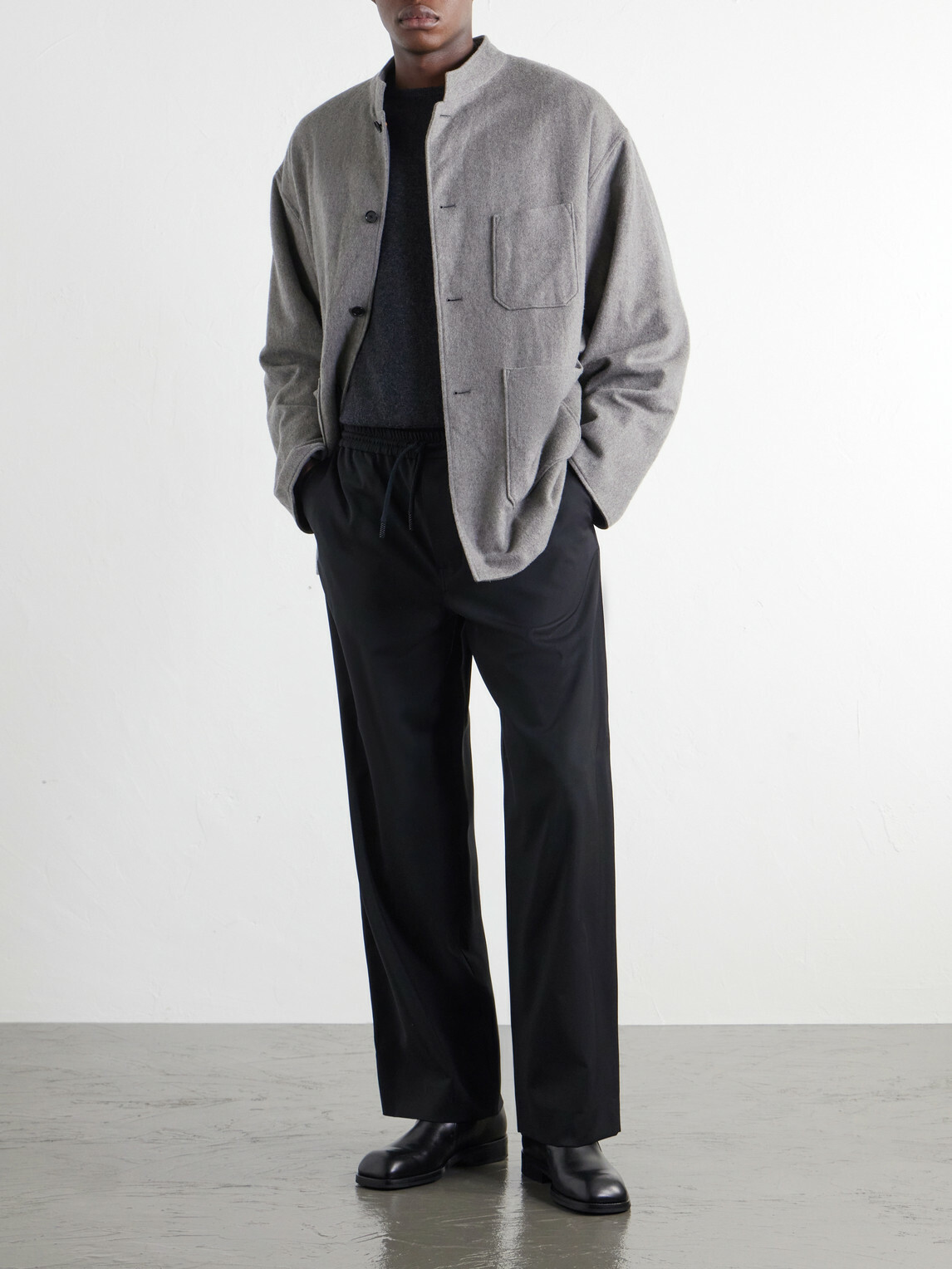 Kaptain Sunshine - Brushed Wool and Cashmere-Blend Flannel Jacket - Gray