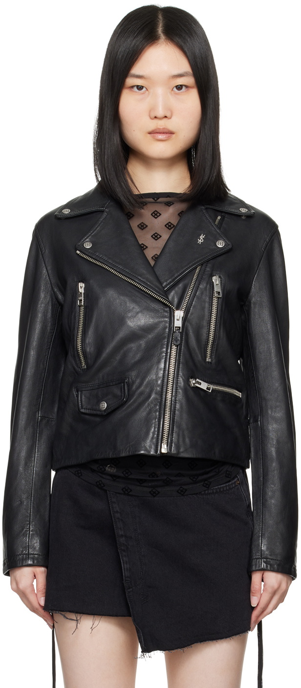 Ksubi Black Amplify Leather Jacket Ksubi