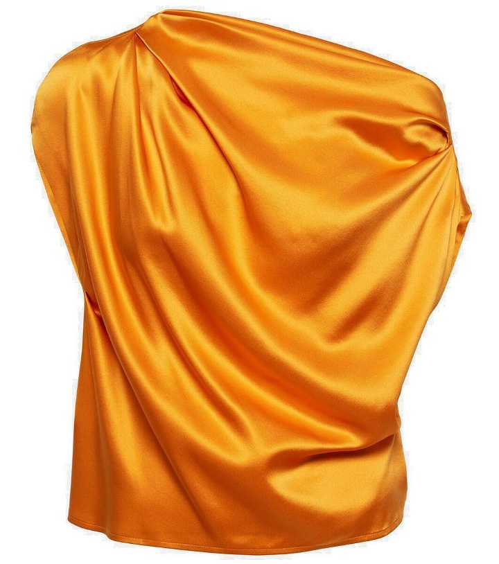 Photo: The Sei Draped one-shoulder silk top