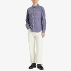 Dubbleware Men's Brockton Reinforced Chambray Shirt in Dark Navy