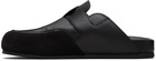 Casablanca Black Leather Outdoor Mule Loafers