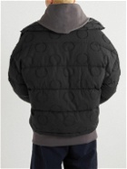 Merely Made - Quilted Embroidered Cotton-Canvas Down Jacket - Black