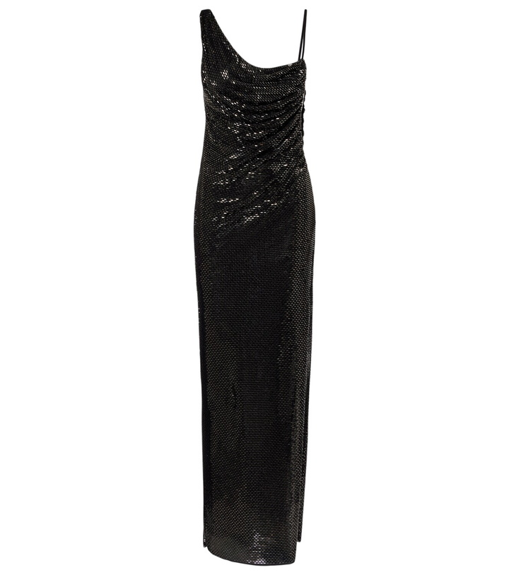 Photo: Self-Portrait Draped rhinestone-embellished maxi dress