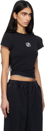 VETEMENTS Black Biker Cross Logo Front Sleeve T-shirt