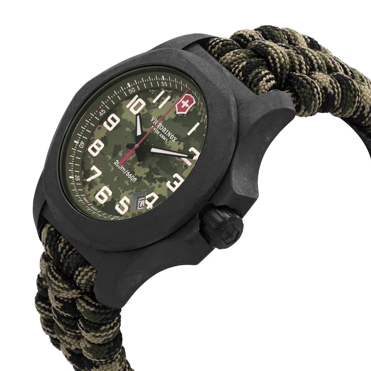Victorinox I.N.O.X . Carbon Quartz Green Dial Mens Watch 241927.1