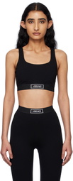Versace Underwear Black 90s Vintage Logo Sport Bra