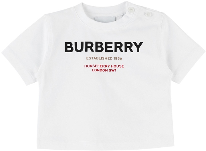 Photo: Burberry Baby White Printed T-Shirt