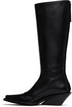 Ann Demeulemeester Black Auke Pointy Medium Heel Tall Boots