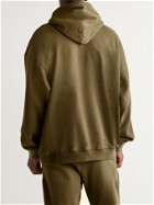 FEAR OF GOD - The Vintage Fleece-Back Cotton-Jersey Hoodie - Brown - M