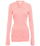 Live The Process - Tuxedo ribbed-knit cardigan