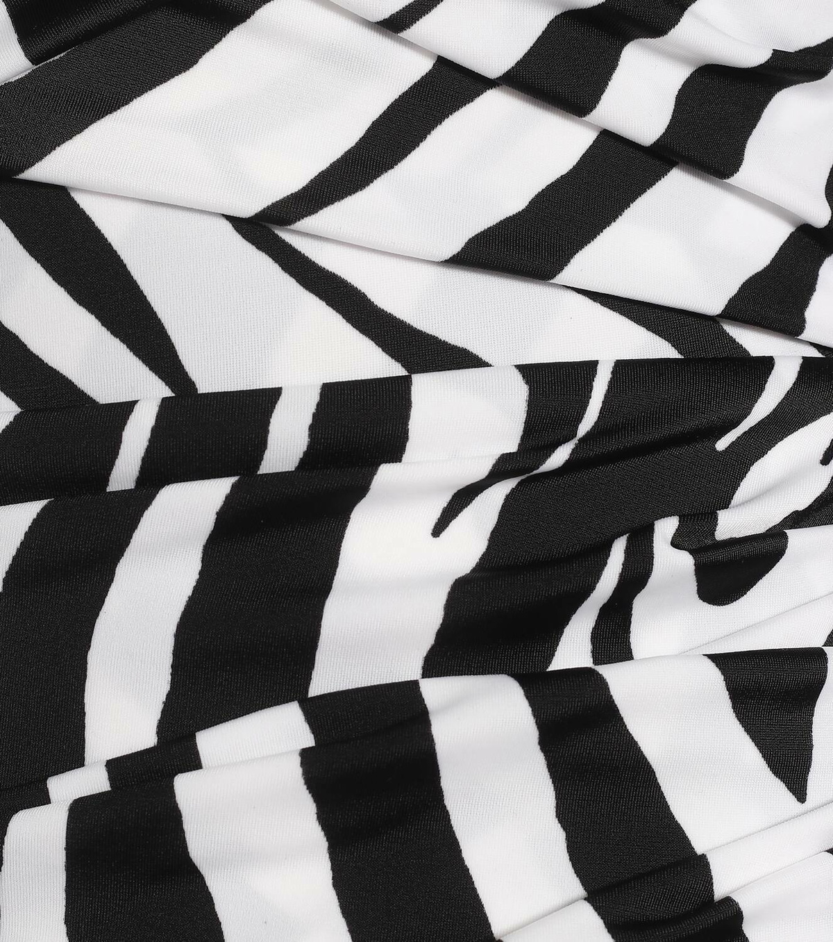 Halpern Off-shoulder zebra-print midi dress