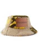 JW Anderson - Logo-Appliquéd Fleece Bucket Hat - Multi