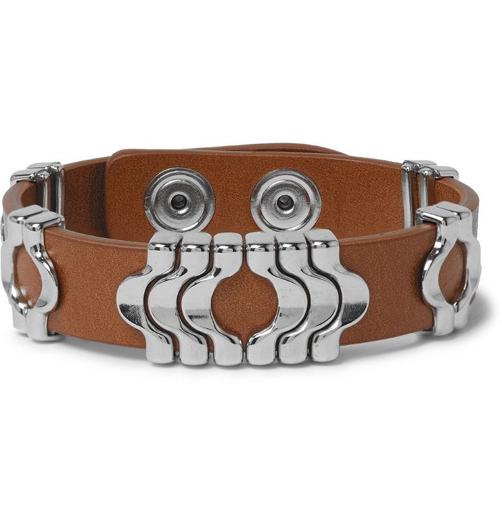 Photo: Isabel Marant - Leather and Silver-Tone Bracelet - Brown