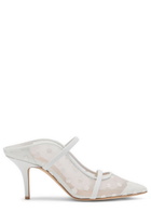 Malone Souliers Maureen 70 Floral-mesh Heeled Mules White