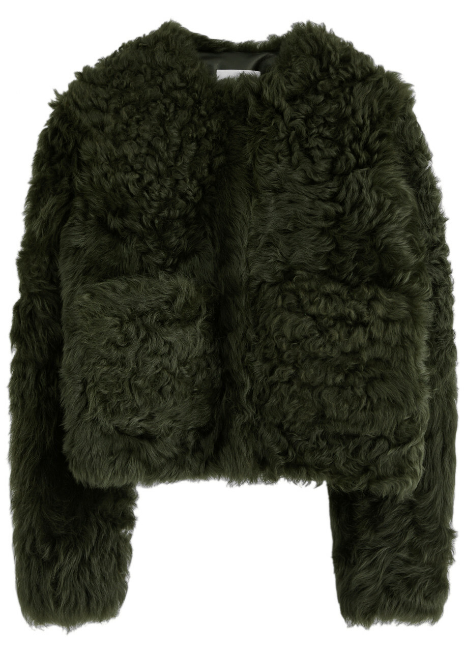 16 Arlington Bia Shearling Jacket Dark Green