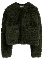 16 Arlington Bia Shearling Jacket Dark Green