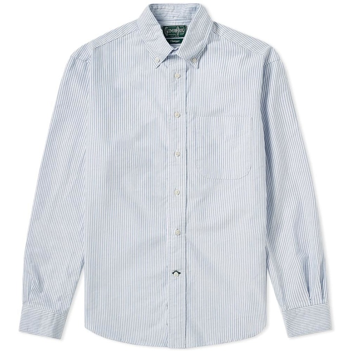 Photo: Gitman Vintage Oxford Stripe Shirt White & Blue