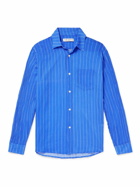 Our Legacy - Initial Striped Silk-Crepon Shirt - Blue