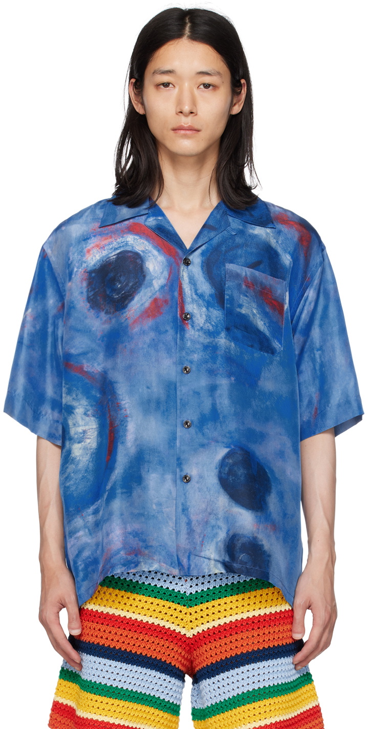 Marni Blue Graphic Shirt Marni