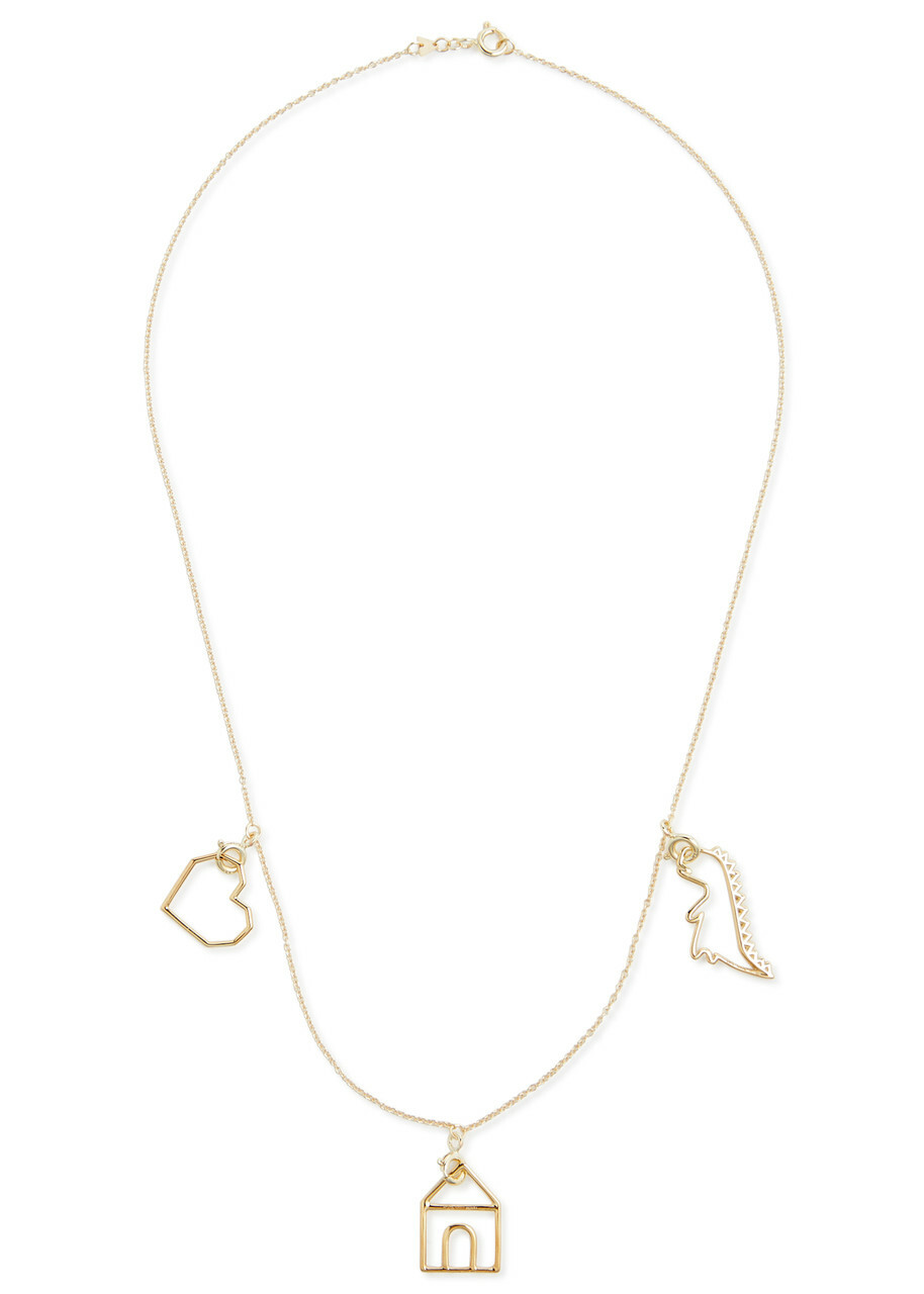 Aliita Trio Pura 9kt Gold Necklace - One Size