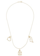 Aliita Trio Pura 9kt Gold Necklace - One Size
