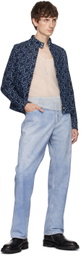 Ludovic de Saint Sernin Indigo Monogram Denim Jacket