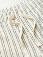 NN07 - Keith Straight-Leg Striped Cotton-Blend Drawstring Shorts - Neutrals